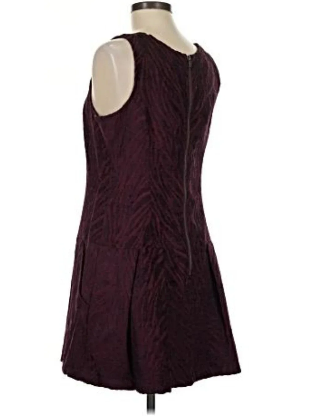 Free People Size 8 Mulberry Combo Burgundy Sleeveless Cocktail Dress NWT $128